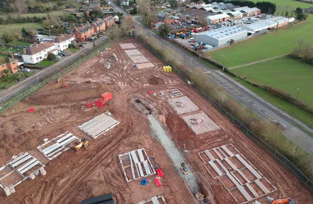 New housing development, Shrewsbury, Shropshire Construction Services